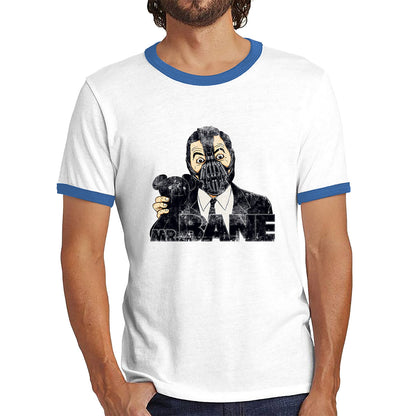 Mr. Bean With Teddy Spoof Mr. Bane Osito Supervillain Metahuman The Man Who Broke The Bat Comic Book Character Ringer T Shirt
