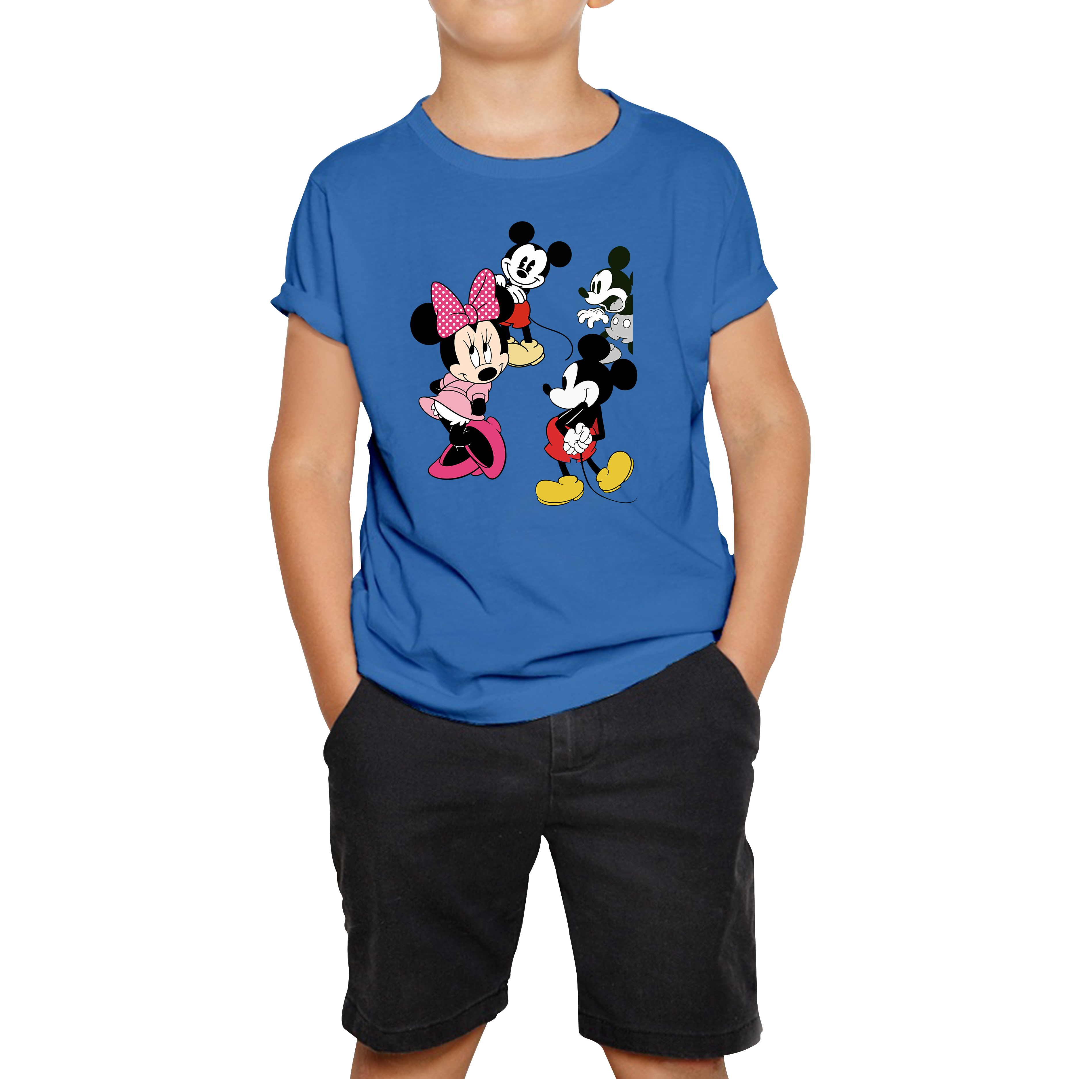 Disney Mickey & Minnie Mouse Disneyland Cartoon Characters Disney World Walt Disney Kids Tee