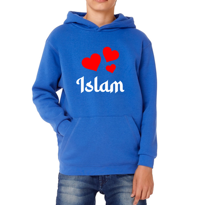 Islam Hearts Spiritual Islamic Religious Muslim Islam Religion Gift Kids Hoodie