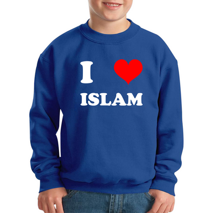 I Love Islam Spiritual Islamic Religious Muslim Religion Kids Jumper
