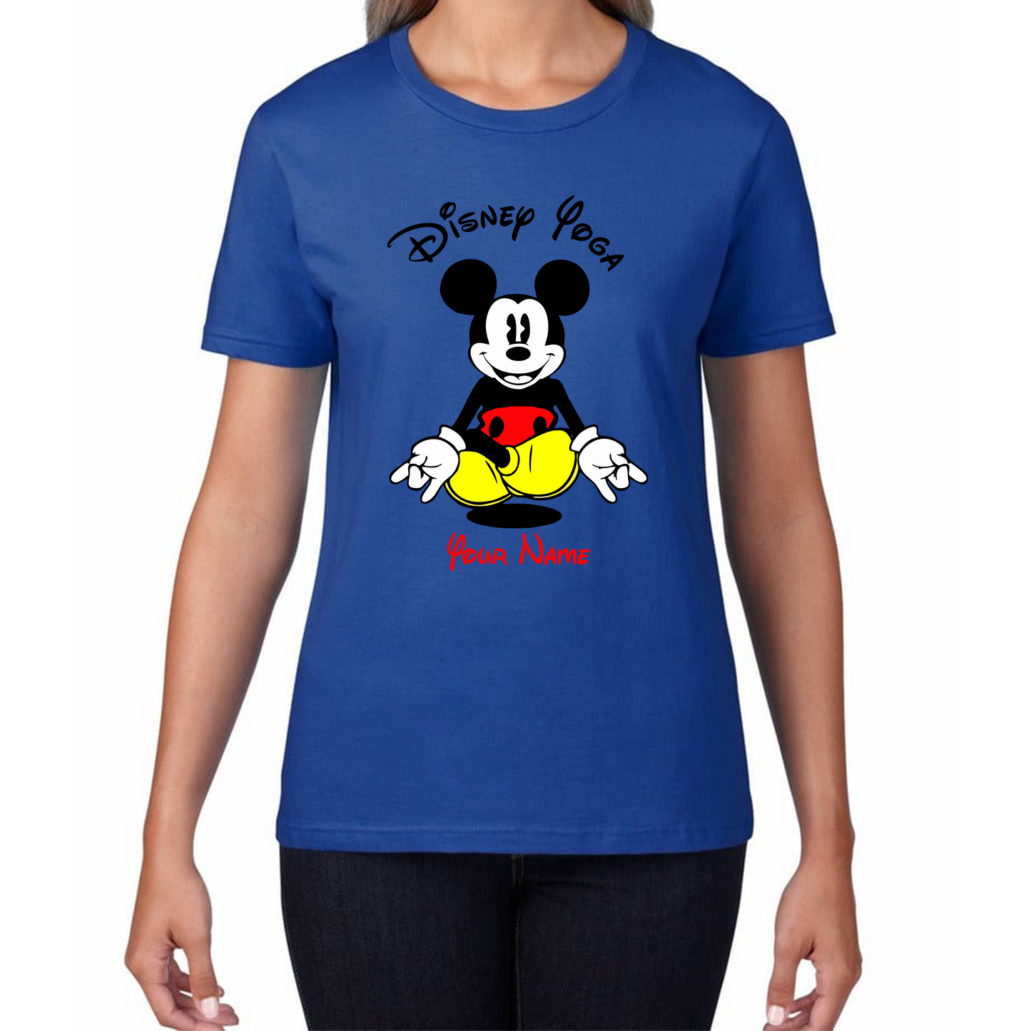Personalised Disney Mickey Mouse Yoga T Shirt