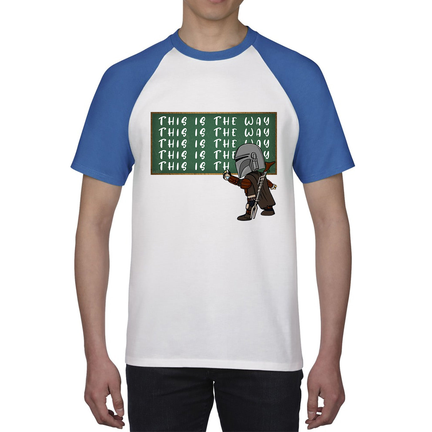 This Is The Way Dadalorian Fight War Warrior With Helmet Funny Gift Baseball T Shirt