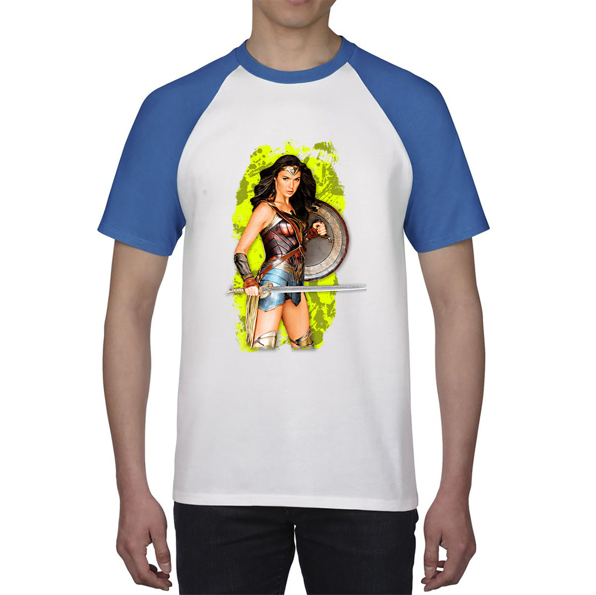 Gal Gadot Wonder Woman Shield Comic Book Character Wonder Girl Superhero Baseball T Shirt