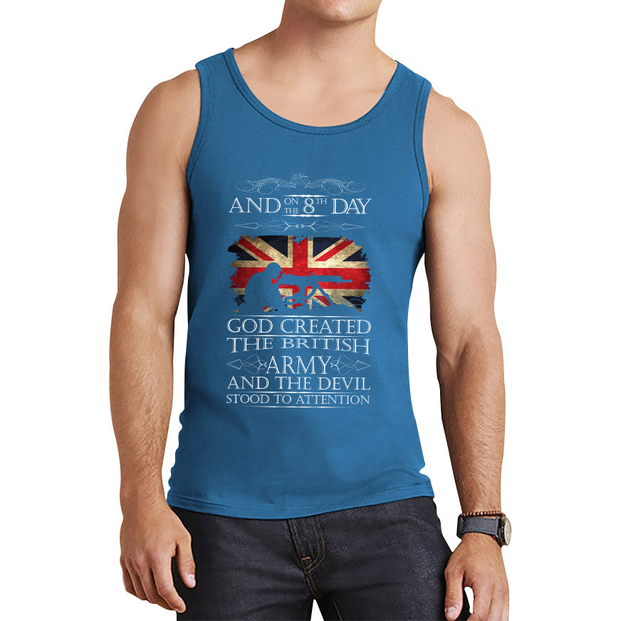 God Created The British Army And The Devil Stood To Attention Lest We Forget Remembrance Day Tank Top