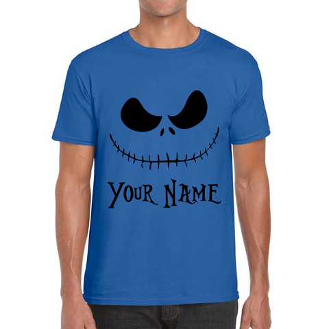 Personalised Jack Skellington Halloween Your Name Nightmare Before Christmas Horror Scary Mens Tee Top