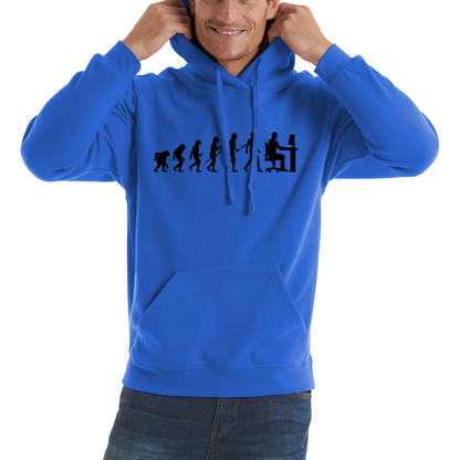 Evolution Of Computer Funny Human Evolution Programmer Coding Unisex Hoodie