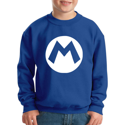 Mario Bros Character Logo Super Mario Mario Mario Bro Toad Retro Gaming Kids Jumper