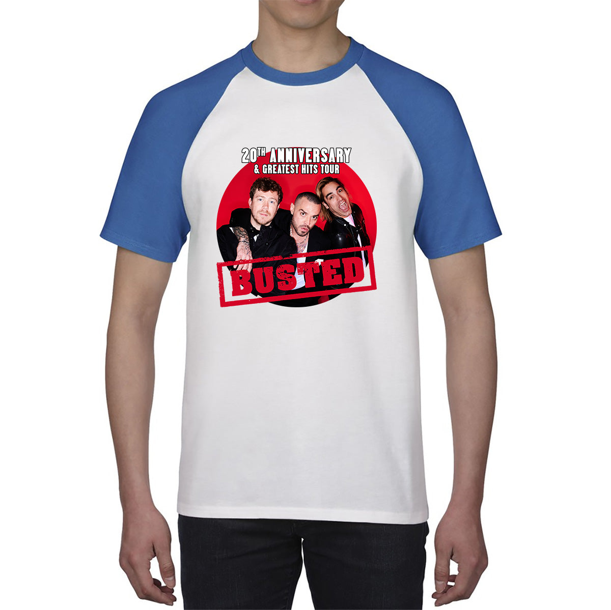 Busted Are Back To Celebrate Their 20th Anniversary Musician Band Busted Singers Baseball T Shirt