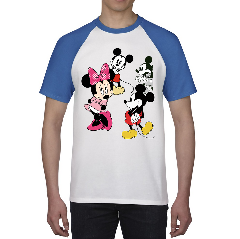 Disney Mickey & Minnie Mouse Disneyland Cartoon Characters Disney World Walt Disney Baseball T Shirt