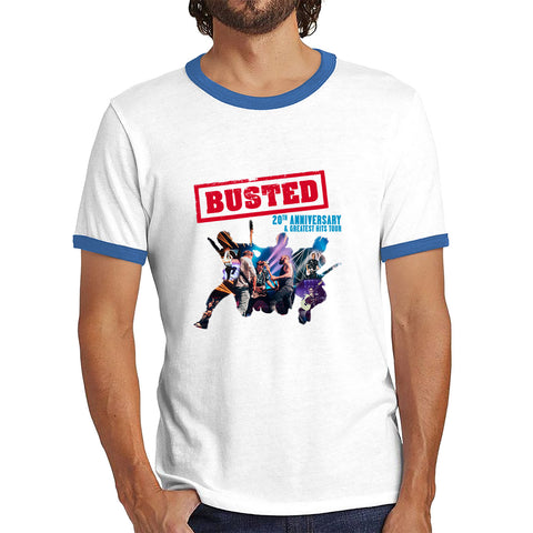 Busted 20th Anniversary & Greatest Hits Tour Busted Singers Pop Punk Music Band Ringer T Shirt