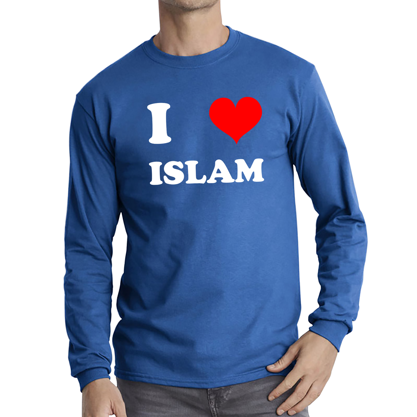 I Love Islam Spiritual Islamic Religious Muslim Religion Long Sleeve T Shirt