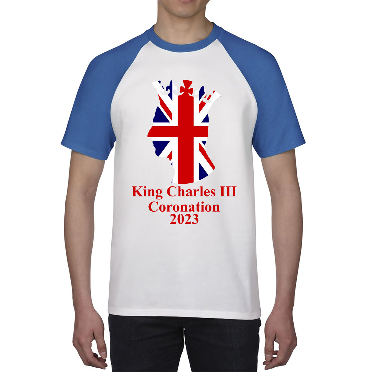 King Charles III Coronation 2023 United Kingdom King of England Royal Crown CR III His Majesty Baseball T Shirt