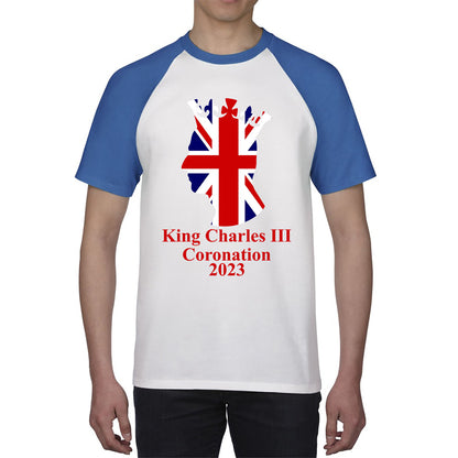 King Charles III Coronation 2023 United Kingdom King of England Royal Crown CR III His Majesty Baseball T Shirt