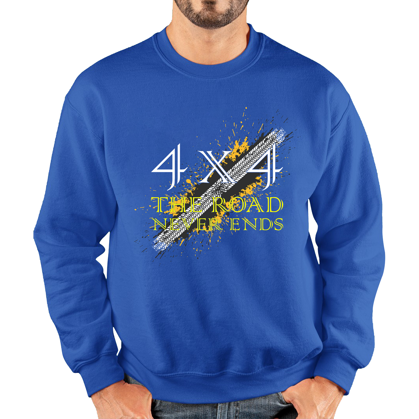 4x4 The Road Never Ends Unisex Sweatshirt