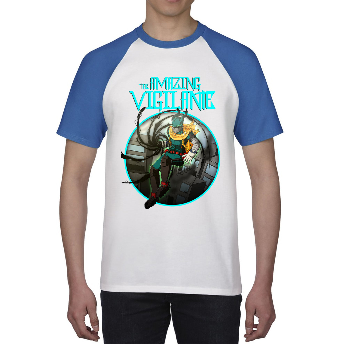 The Amazing Vigilant out of the Dark hole Vintage Graphic Cartoon Series Baseball T Shirt