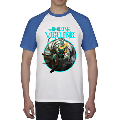 The Amazing Vigilant out of the Dark hole Vintage Graphic Cartoon Series Baseball T Shirt
