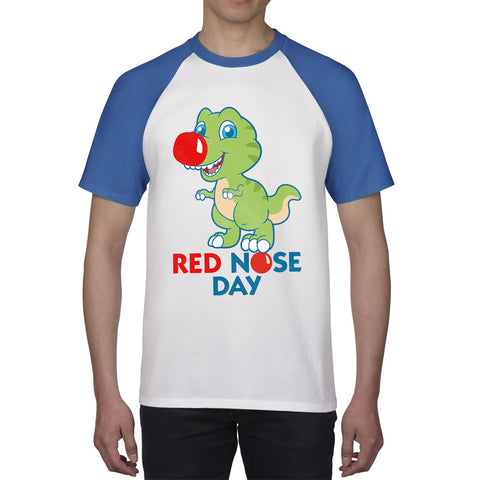 Red Nose Day T-rex Trex Lover's Gift Dynosaurs Dino Red Nose Day 2023 Baseball T Shirt