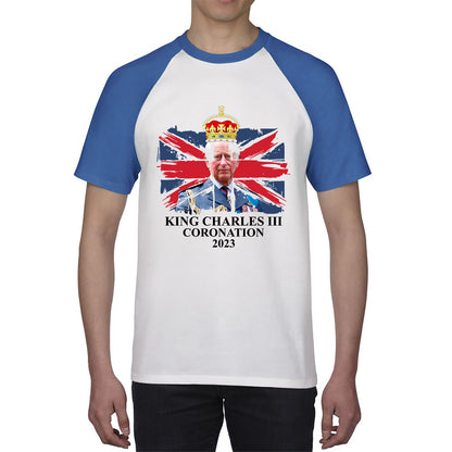 King Charles III Coronation 2023 British Flag Royal Crown God Save The King Royal Cypher Baseball T Shirt