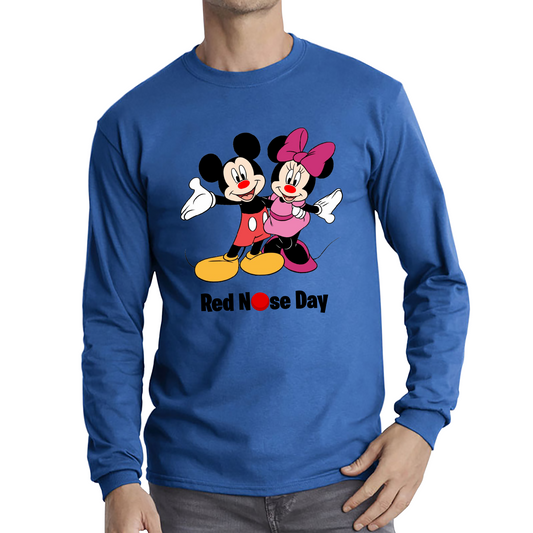 Mickey And Minnie Mouse Red Nose Day T Shirt