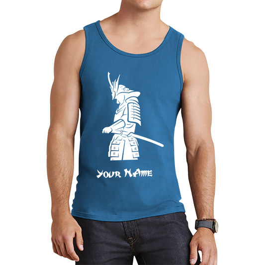 Personalised Samurai Your Name Japanese Retro Samurai Warrior Judo Karate MMA Swords Tank Top