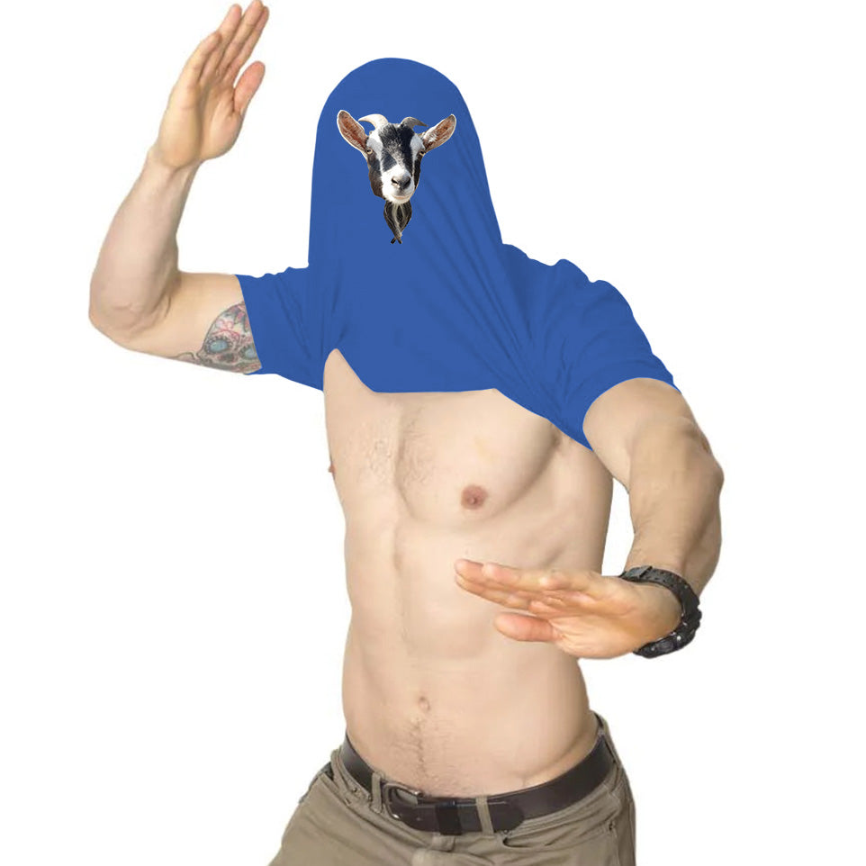 Ask Me About My Goat Disguise Goat Flip Top Funny Goat Meme Surprise Birthday Prank Gift Mens Tee Top