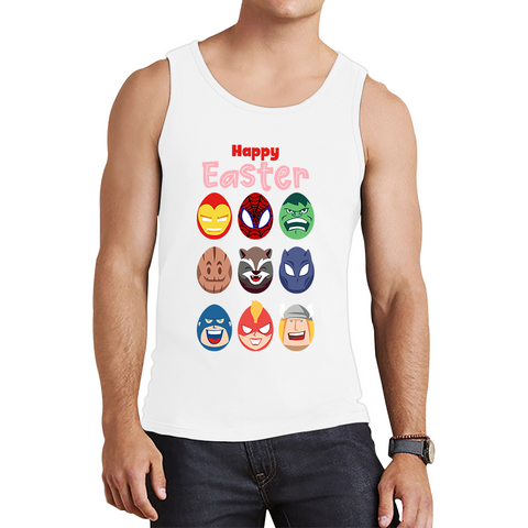 Happy Easter Marvel Avengers Characters Face Avengers Characters Easter Day Happy Easter Cute Superhero Tank Top