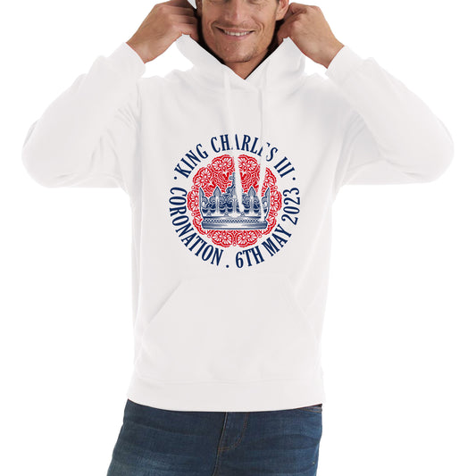 King Charles III Coronation 6th May 2023 Royal Crown CR III Ruling Monarch Of England United Kingdom Unisex Hoodie