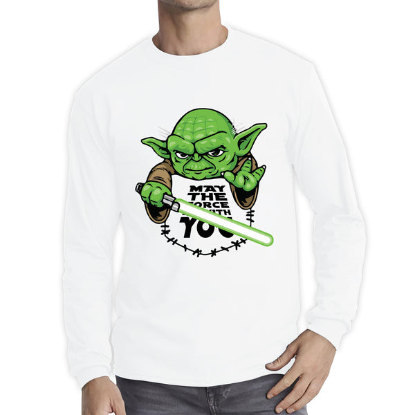 May The 4th Be With You Yoda Green Humanoid Alien Star Wars Day Disney Star Wars Yoda Star Wars 46th Anniversary Long Sleeve T Shirt