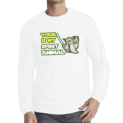 Yoda Is My Spirit Animal Yoda Legendary Jedi Master Disney Star Wars Day 46th Anniversary Long Sleeve T Shirt
