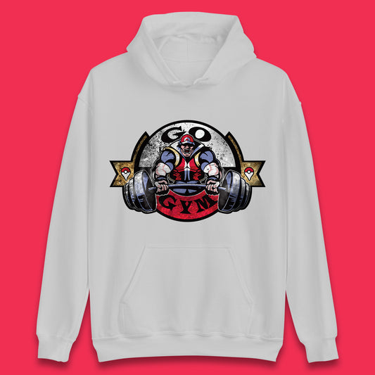 Pokémon Go Gym Funny Pokémon Gym Trainer Gamer Nerd Parody Gym Training Bodybuilding Workout Unisex Hoodie