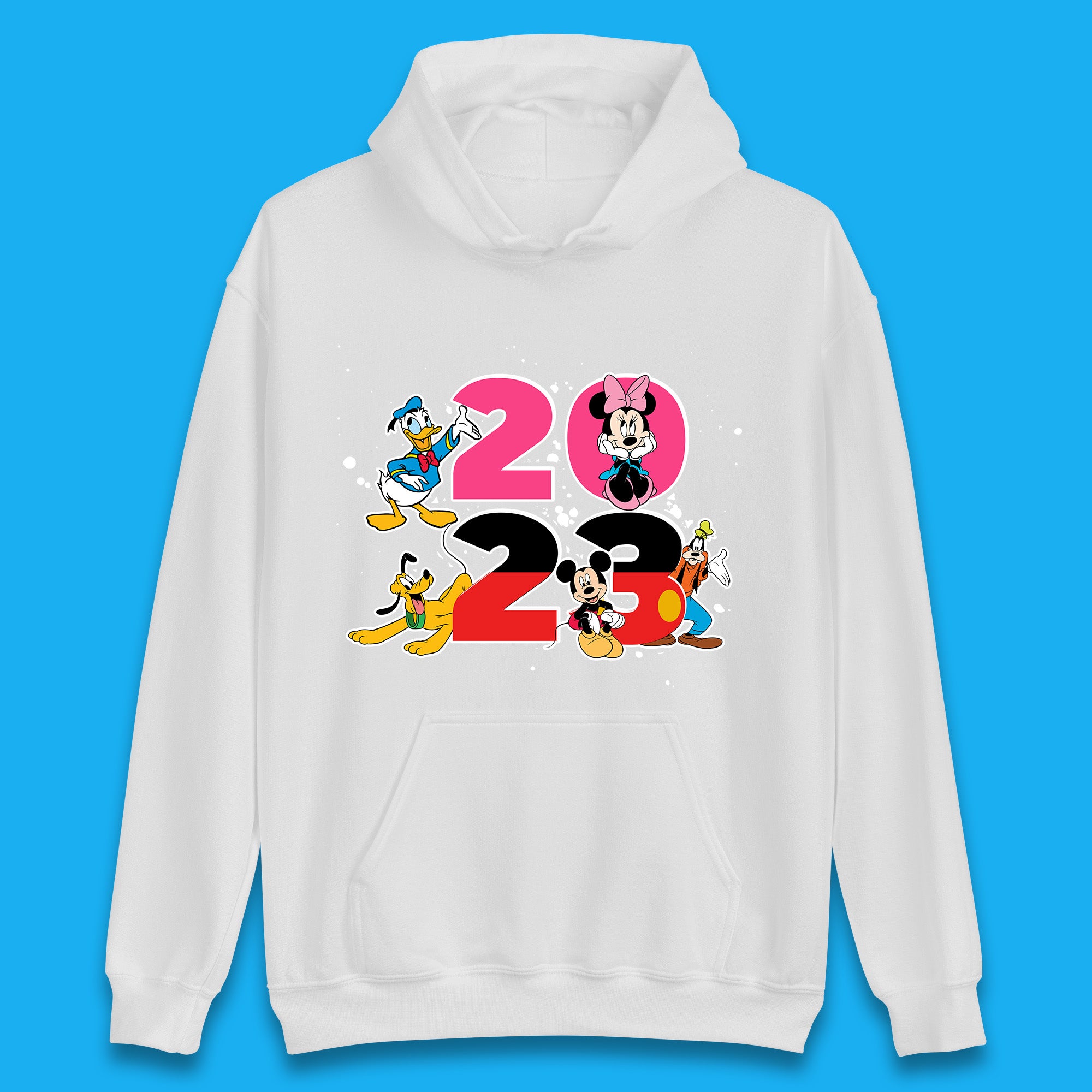 Disney Trip 2023 Disney Club Mickey Mouse Minnie Mouse Donald Duck Pluto Goofy Cartoon Characters Disney Vacation Unisex Hoodie