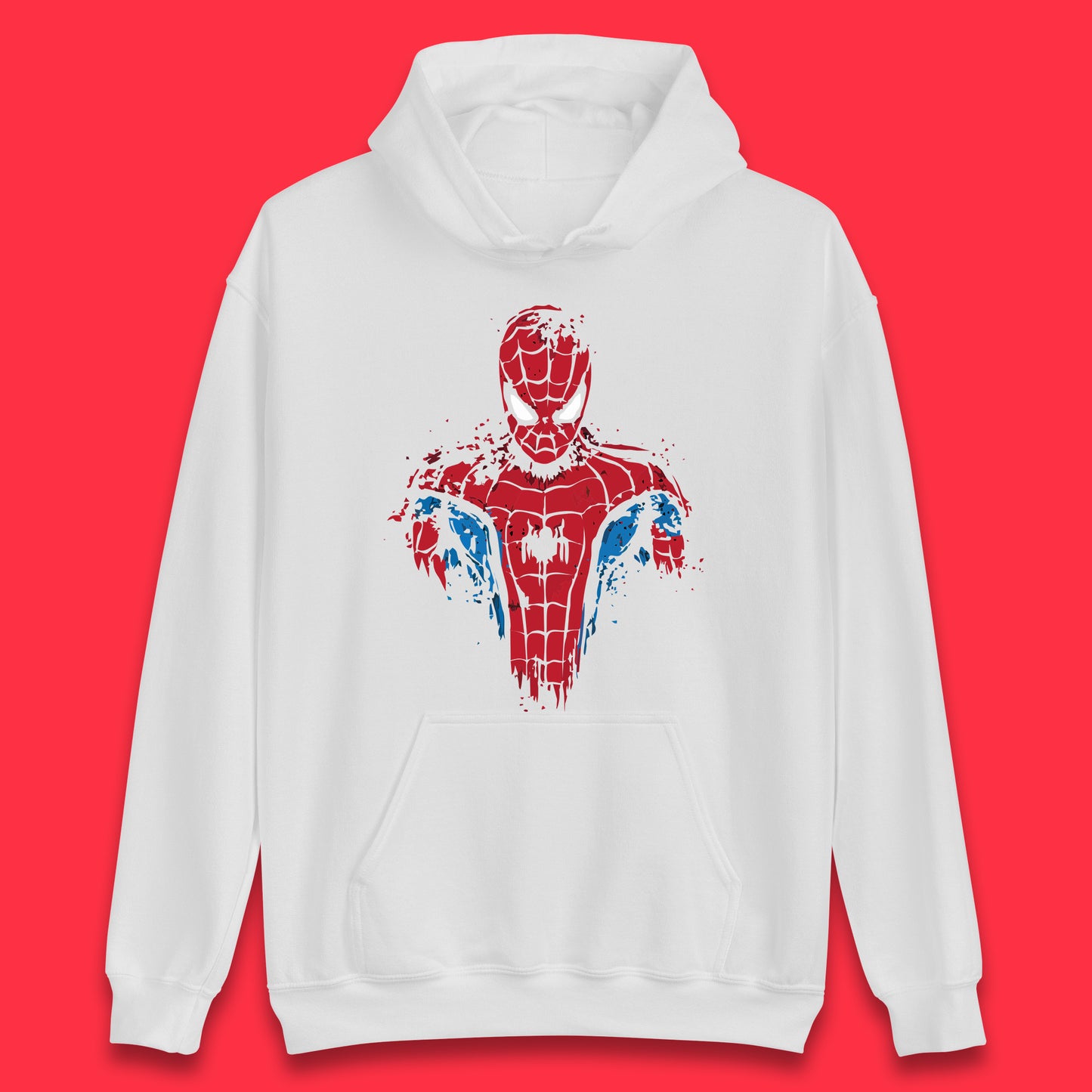 Spider-Man Distressed Portrait Marvel Comics Character Superhero Marvel Avengers Spiderman Unisex Hoodie