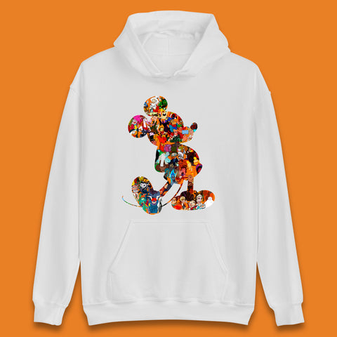 Disney Mickey Mouse Minnie Mouse All Disney Characters Together Disney Family Animated Cartoons Movies Characters Disney World Unisex Hoodie