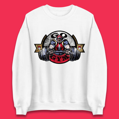 Pokémon Go Gym Funny Pokémon Gym Trainer Gamer Nerd Parody Gym Training Bodybuilding Workout Unisex Sweatshirt