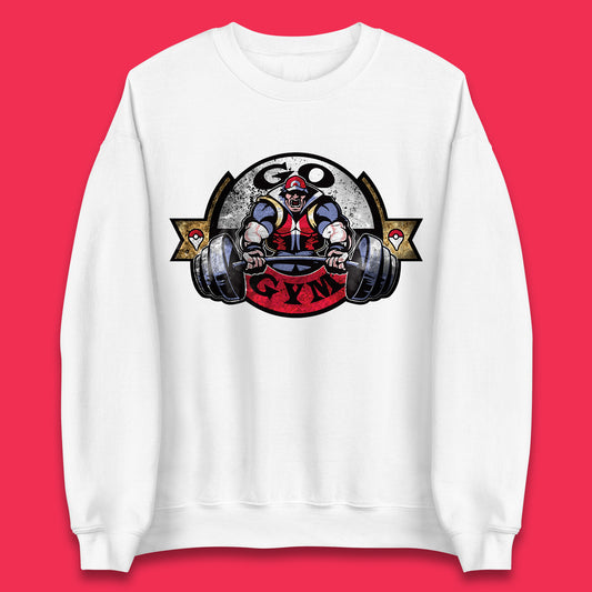 Pokémon Go Gym Funny Pokémon Gym Trainer Gamer Nerd Parody Gym Training Bodybuilding Workout Unisex Sweatshirt
