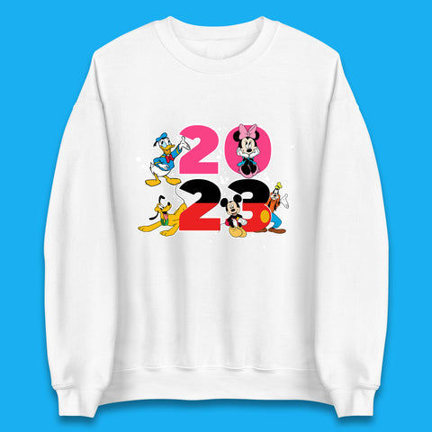 Disney Trip 2023 Disney Club Mickey Mouse Minnie Mouse Donald Duck Pluto Goofy Cartoon Characters Disney Vacation Unisex Sweatshirt