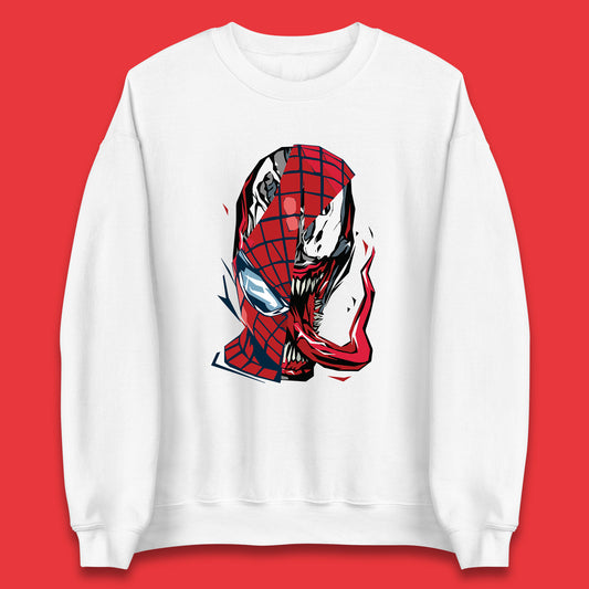 Marvel Spider-Man Maximum Venom Miles Morales Big Face Marvel Avenger Spider-Man & Venom Face Unisex Sweatshirt