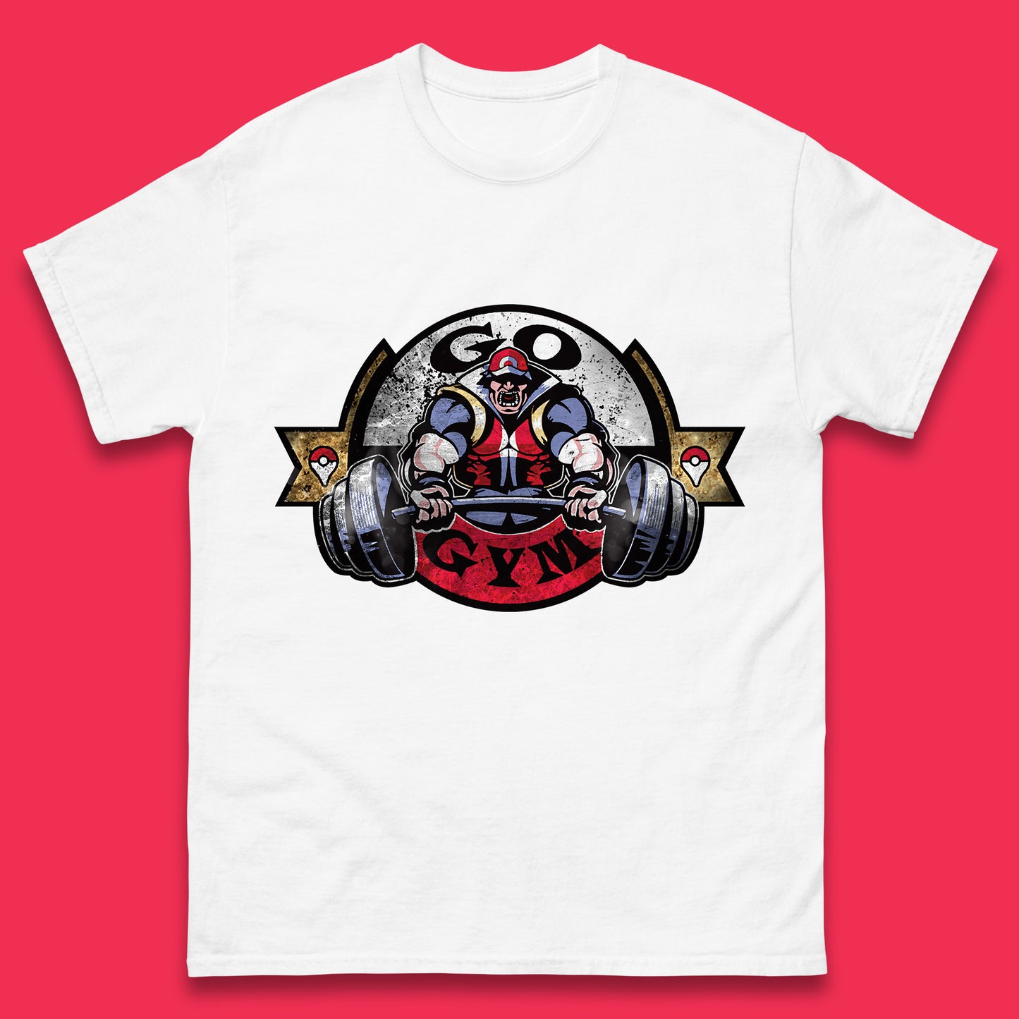 Pokémon Go Gym Funny Pokémon Gym Trainer Gamer Nerd Parody Gym Training Bodybuilding Workout Mens Tee Top