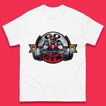 Pokémon Go Gym Funny Pokémon Gym Trainer Gamer Nerd Parody Gym Training Bodybuilding Workout Mens Tee Top