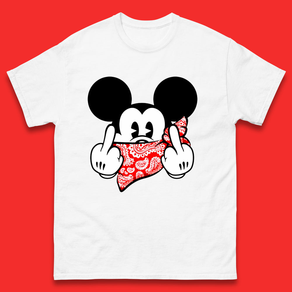 Fuck You Mickey Mouse Middle Fingers Funny Bad Ass Sarcastic Disney Mickey Sarcasm Humor Joke Mens Tee Top