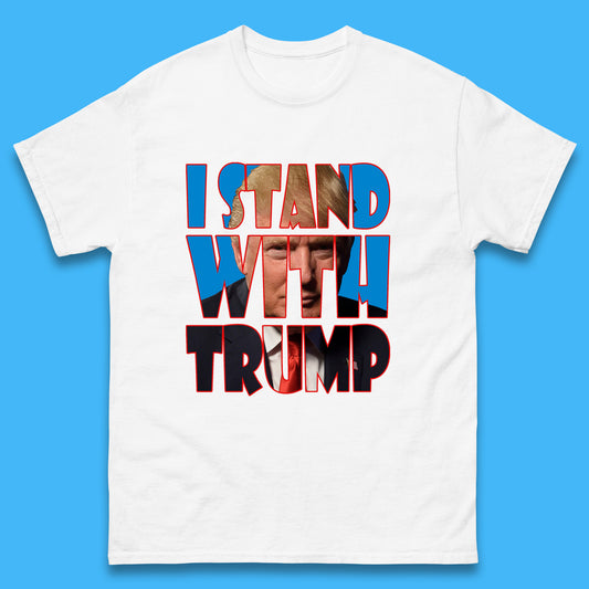 I Stand With Trump Free President Trump Make America Great Again American politician Mens Tee Top
