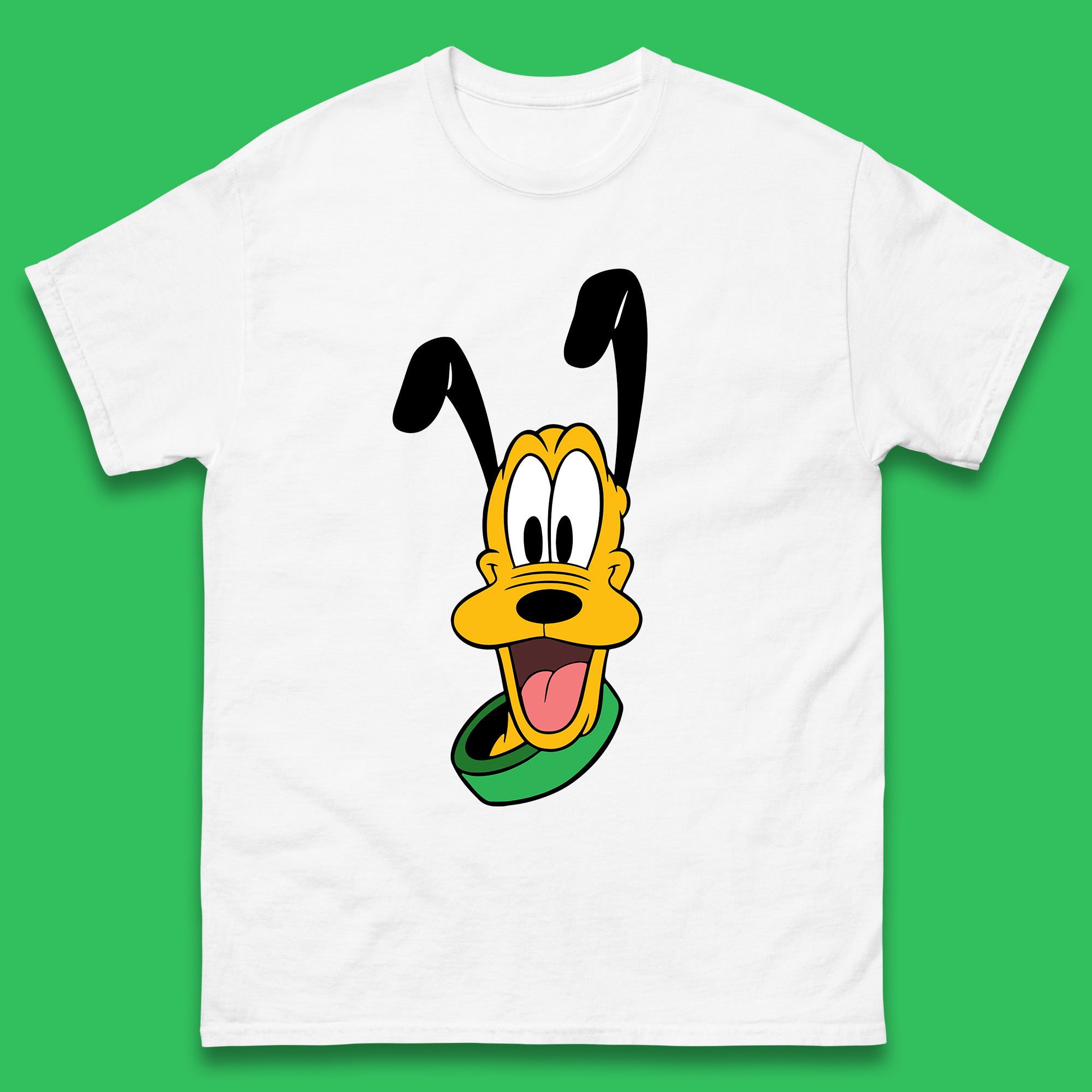 Disney Pluto Mickey Mouse's Pet Dog Cartoon Character Disney World Disneyland Trip Mens Tee Top