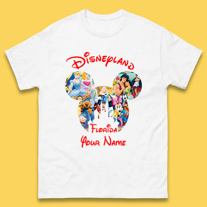 Personalised Disney Land Florida Mickey Minnie Mouse All Disney Characters Cartoons Magical Kingdom Disney Castle Disneyland Vacation Trip Mens Tee Top
