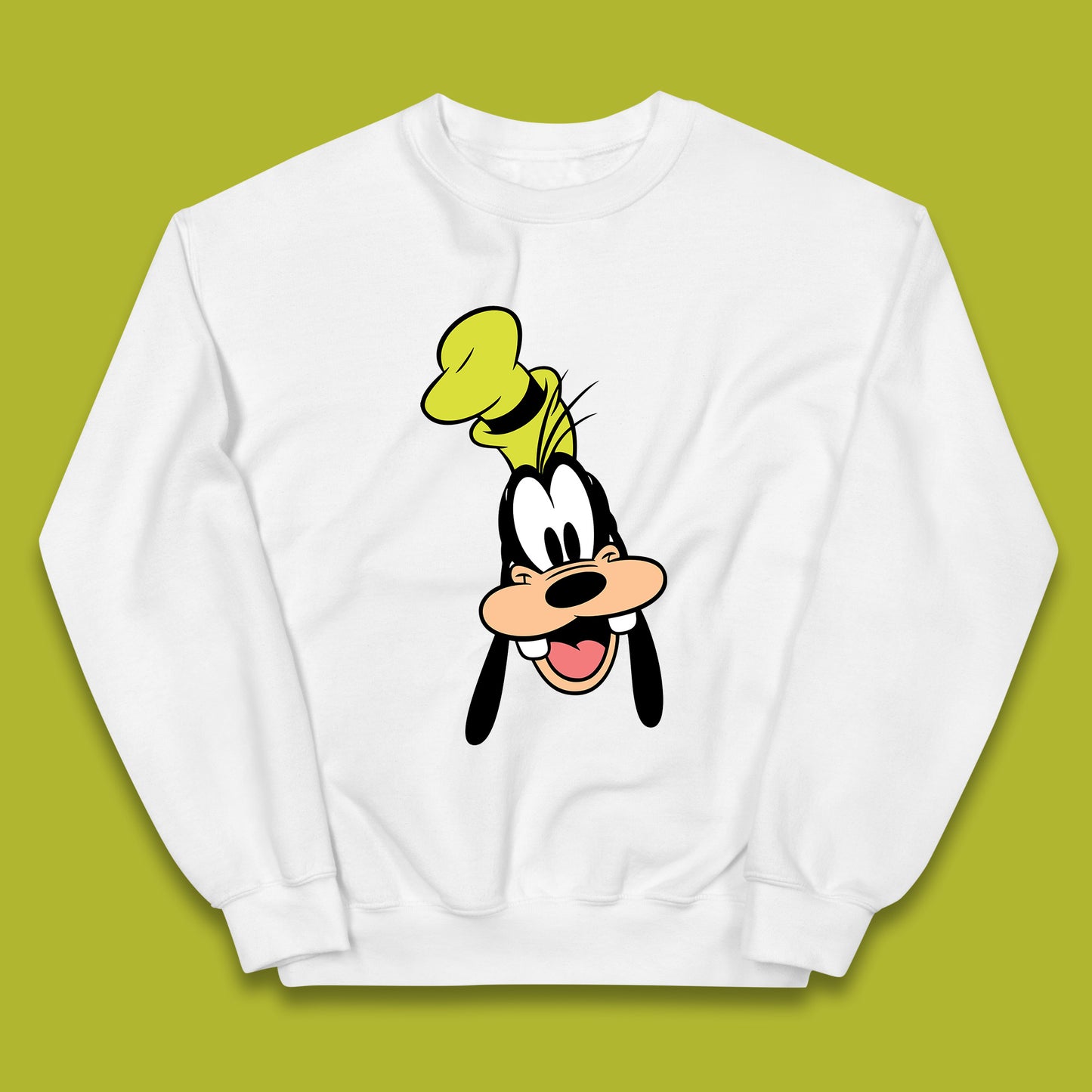 Disney Goofy Head Face Smiling Animated Cartoon Character Disney G.G. "Goofy" Goof Disney Vacation Disney World Trip Kids Jumper
