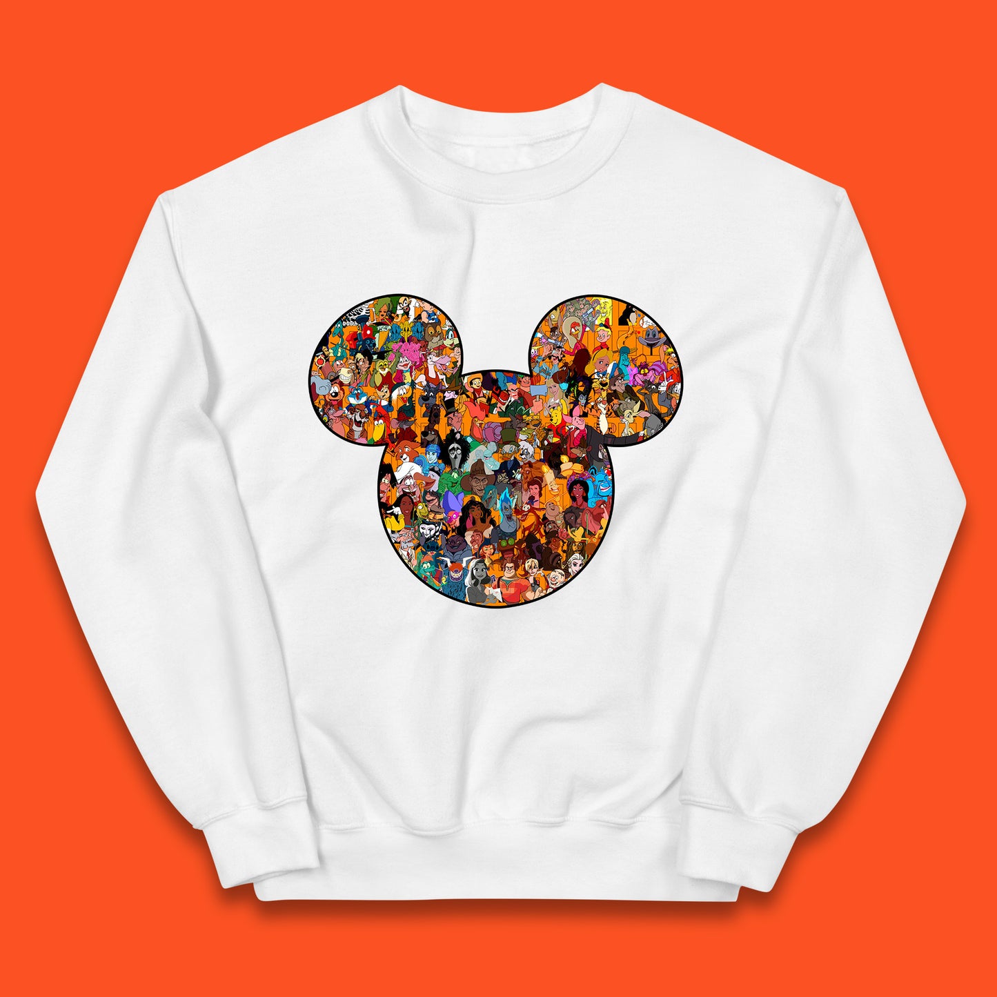 Disney Mickey Mouse Minnie Mouse Head All Disney Characters Together Disney Family Animated Cartoons Movies Characters Disney World Kids Jumper