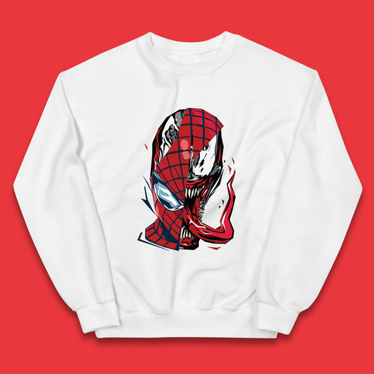 Marvel Spider-Man Maximum Venom Miles Morales Big Face Marvel Avenger Spider-Man & Venom Face Kids Jumper