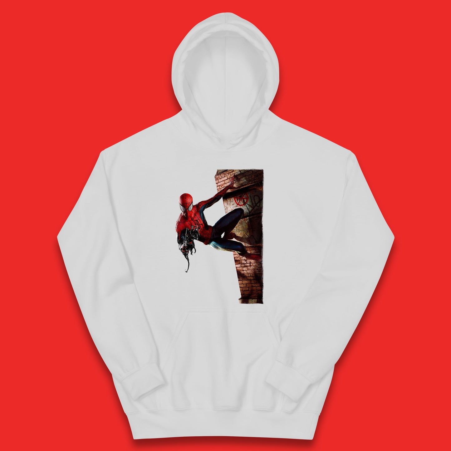 Spider-Man Venom Takeover Spiderman On Building Marvel Comics Character Superhero Marvel Spiderman Kids Hoodie