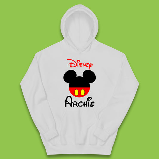 Personalised Disney Mickey Mouse Minnie Mouse Head Your Name Cute Character Disney World  Kids Hoodie