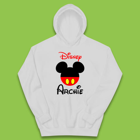 Personalised Disney Mickey Mouse Minnie Mouse Head Your Name Cute Character Disney World  Kids Hoodie