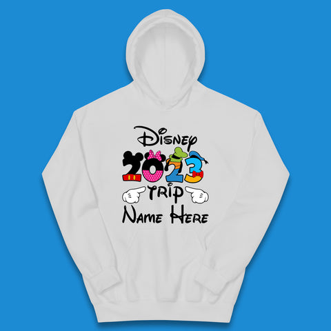 Personalised Disney Trip Your Name Disney Club Mickey Minnie Mouse Donald Hat Goofy Disney Vacation Kids Hoodie